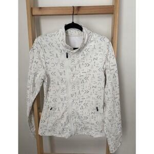Zyia Active White ZYIA Form Zipper Jacket Medium EUC Worn Once Retail $89